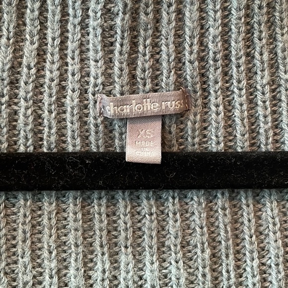 Charlotte Russe Dusty Blue Cardigan - Picture 2 of 3